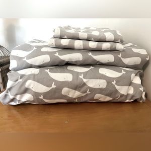 King Sheet Set - Whale Print